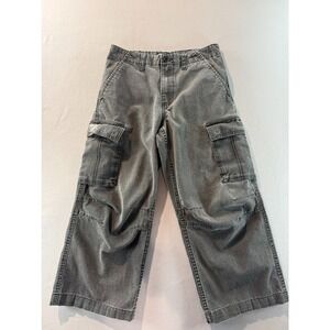 Y2K Polo Jeans Co Ralph Lauren Gray Cargo Baggy Pants Kids Size 8